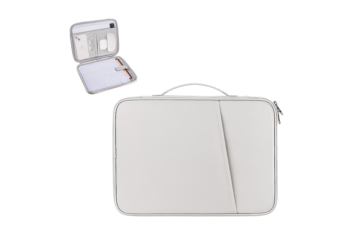 Tablet Sleeve 10.8-13 inch Laptop Sleeve Protective Carrying Case Bag Travel Pouch-White