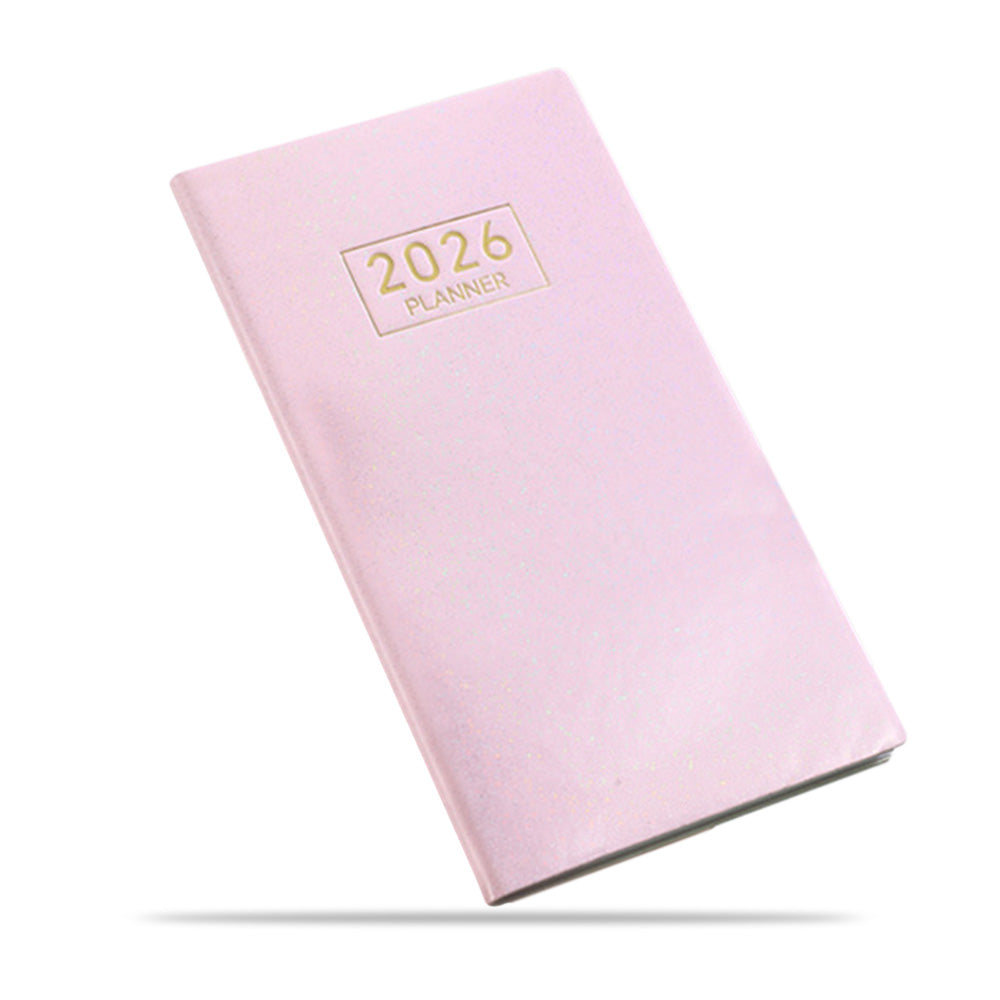 2026 Pocket Planner Calendar Portable A6 Daily Planner-Pink