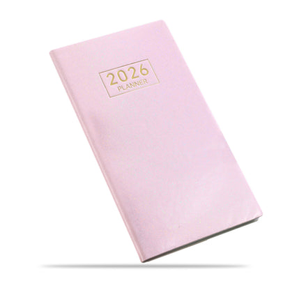 2026 Pocket Planner Calendar Portable A6 Daily Planner-Pink