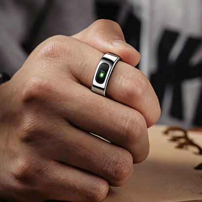 Smart Ring Health Tracker Ring with Touch Control - Silver