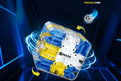 3D Rubik Race Game Educational Sensory Toys Rubik's Puzzle Brain Teaser-Blue