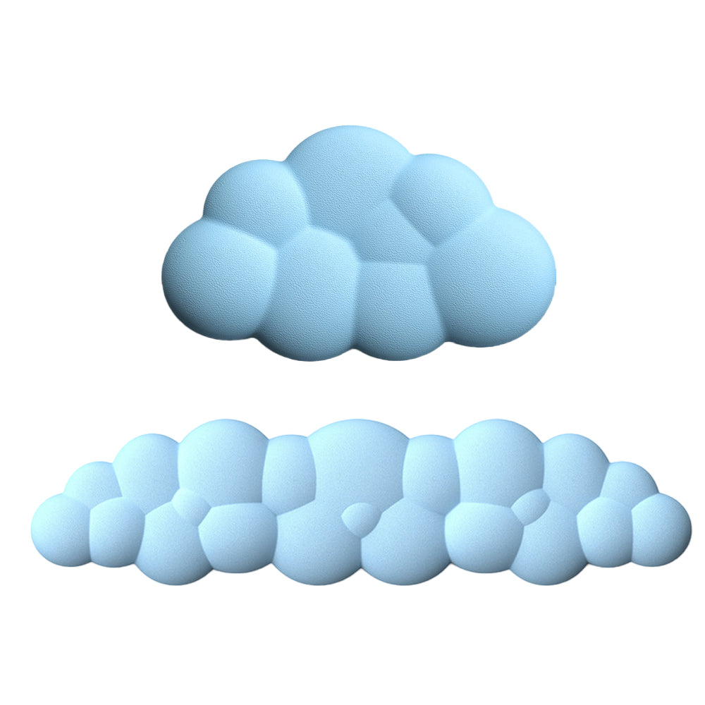 Ergonomic Wrist Rest for Computer Laptop Cloud Keyboard Wrist Rest Pad Set Blue