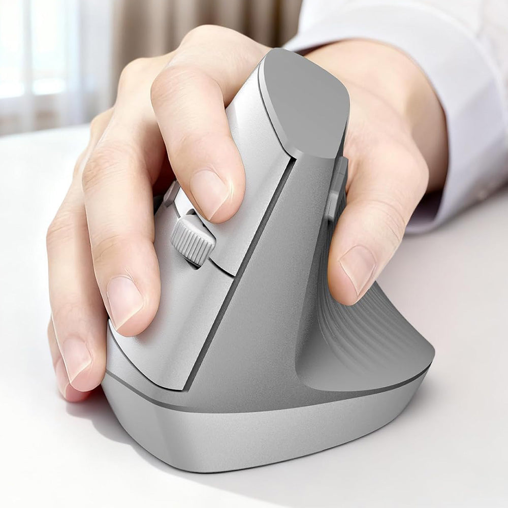 2.4G Wireless Keyboard and Mouse Set with Ergonomic Design 84 Key Keyboard and 6 Button Mouse-Grey