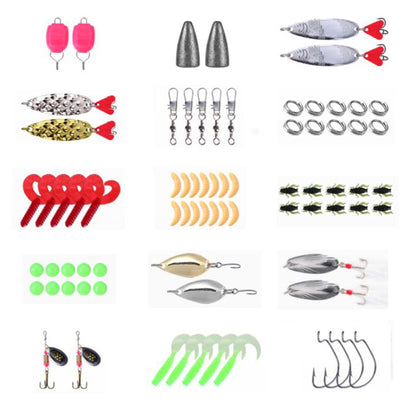 101 Pcs Set Fishing Tackle Set Lures Fishing Kit for Fishing Lovers Beginners