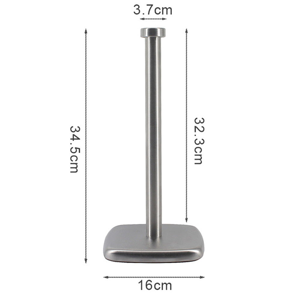 Stainless Steel Countertop Paper Towel Holder - Square Base Flat Top