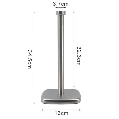 Stainless Steel Countertop Paper Towel Holder - Square Base Flat Top