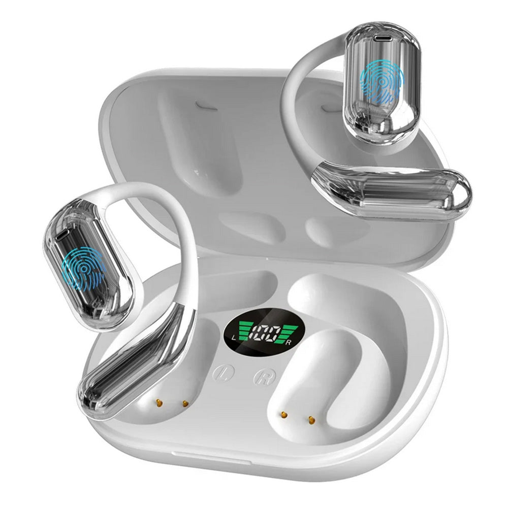 Real-Time AI Translation Earbuds Wireless Headphones for Travel Meetings Learning-White