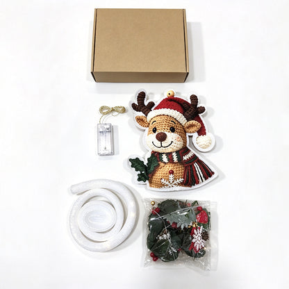 Glowing Christmas Door Hanger DIY Christmas Door Decor For Adults - Deer