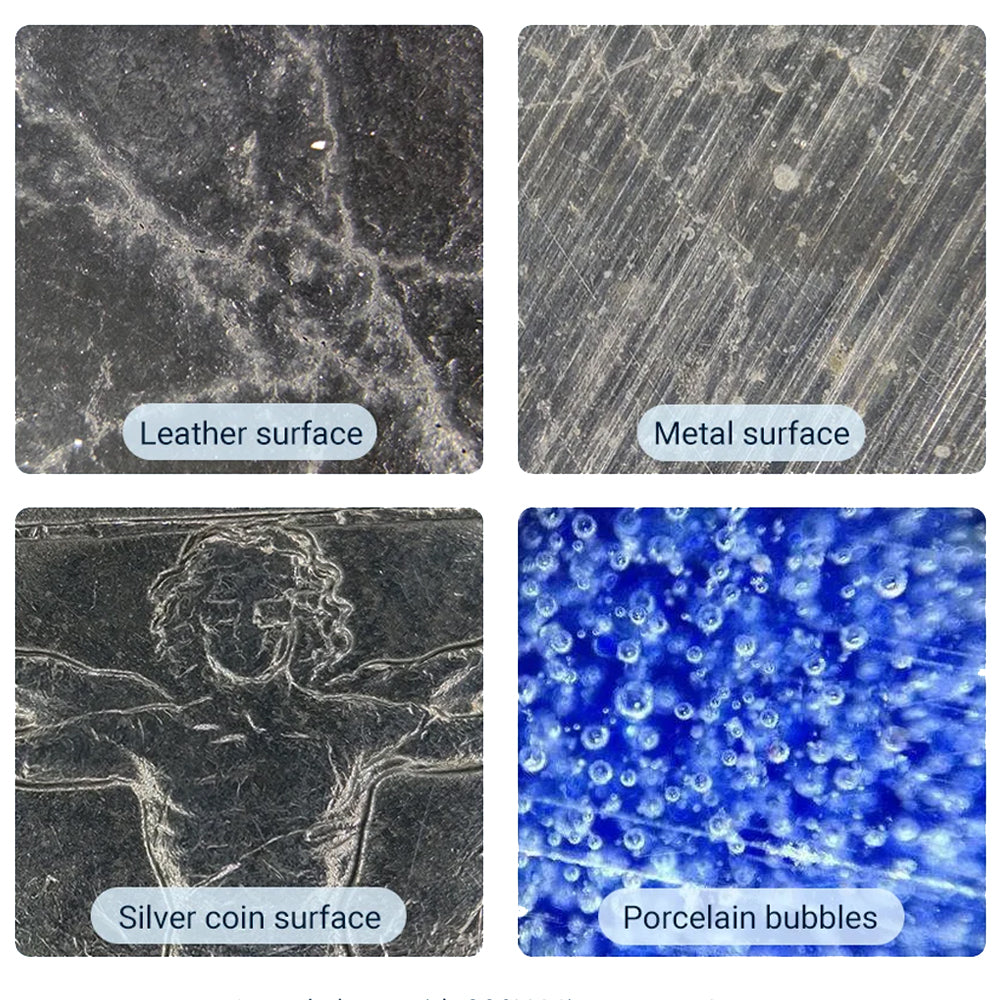 200X Phone Microscope with CPL Lens and LED Light Pocket Microscope for iPhone/Andriod Phone Black