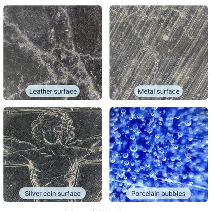 200X Phone Microscope with CPL Lens and LED Light Pocket Microscope for iPhone/Andriod Phone Black