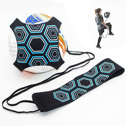 Soccer Volleyball & Rugby Trainer Football Kick and Throw Solo Practice Training Aid Blue