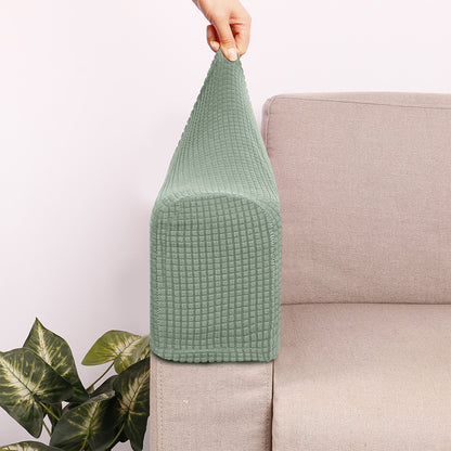 2PCS Universal Chair Arm Protector Covers Armchair Slipcovers Furniture Protector-Light Green