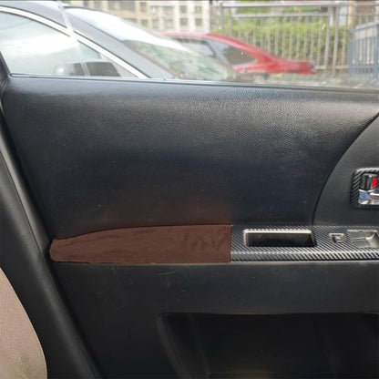 Self-Adhesive Faux Suede Repair Patch for Car Interior Door Panels Center Console-Brown