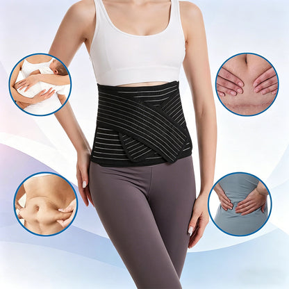 Bamboo Charcoal Fiber Belly Band Postpartum Abdominal Binder for Women-Black