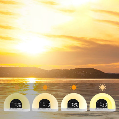Sunrise Alarm Clock Smart Wake Up Alarm Sunlight Digital LED Night Lamp Clock