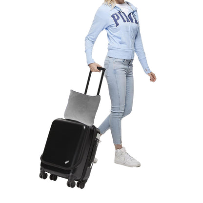 2-in-1 Travel Blanket Pillow PortableThrow Blanket for Camping Picnic Gray