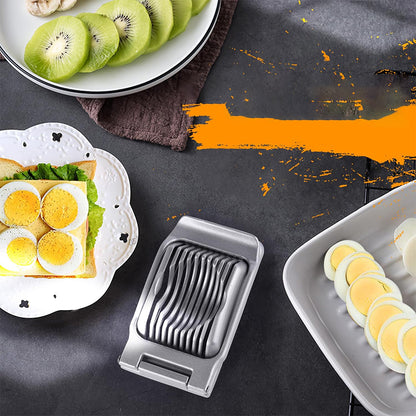 Aluminum Alloy Egg Slicer for Hard Boiled Eggs Strawberry Slicer for Sandwiches-Silver