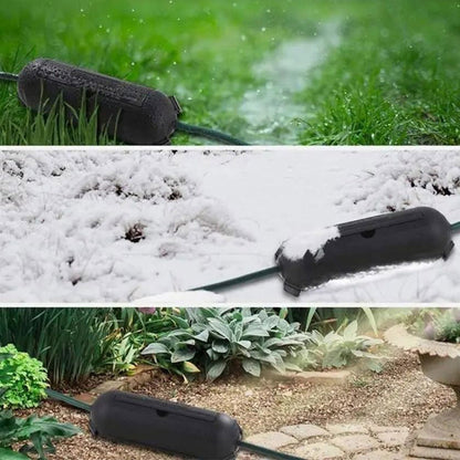 Outdoor Extension Cord Connector Cover with Latches Waterproof Cable Protection Box Black