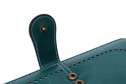 Wallet with Money Clip RFID Blocking Minimalist PU Leather for men women-peacock blue