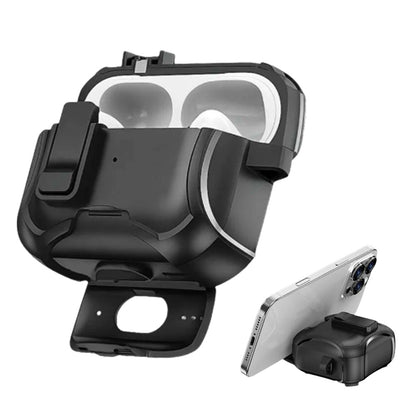 Protective Case For AirPods With Stand Support MagSafe Wireless Charging-Black