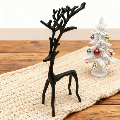 Christmas Reindeer Figurines Centerpieces Decor for Coffee Table Fireplace Large