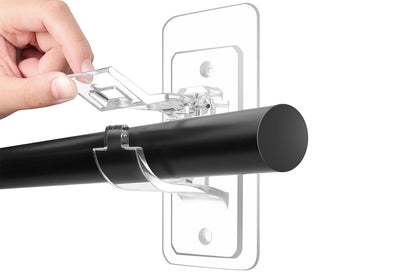 Self Adhesive Curtain Rod Brackets Invisible Holders - Clear