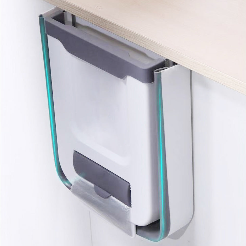 Foldable Hanging Kitchen Trash Can Garbage Can Waste Bin for Kitchen Bathroom Camping