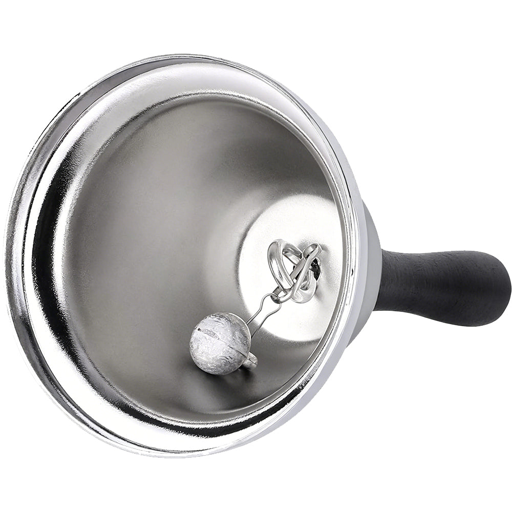 Metal Hand Bell Dinner Bell for Home School-Silver