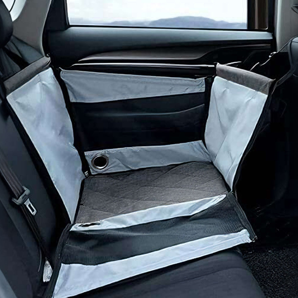 Foldable Water-resistant Dog Auto Seat Pad  - Black