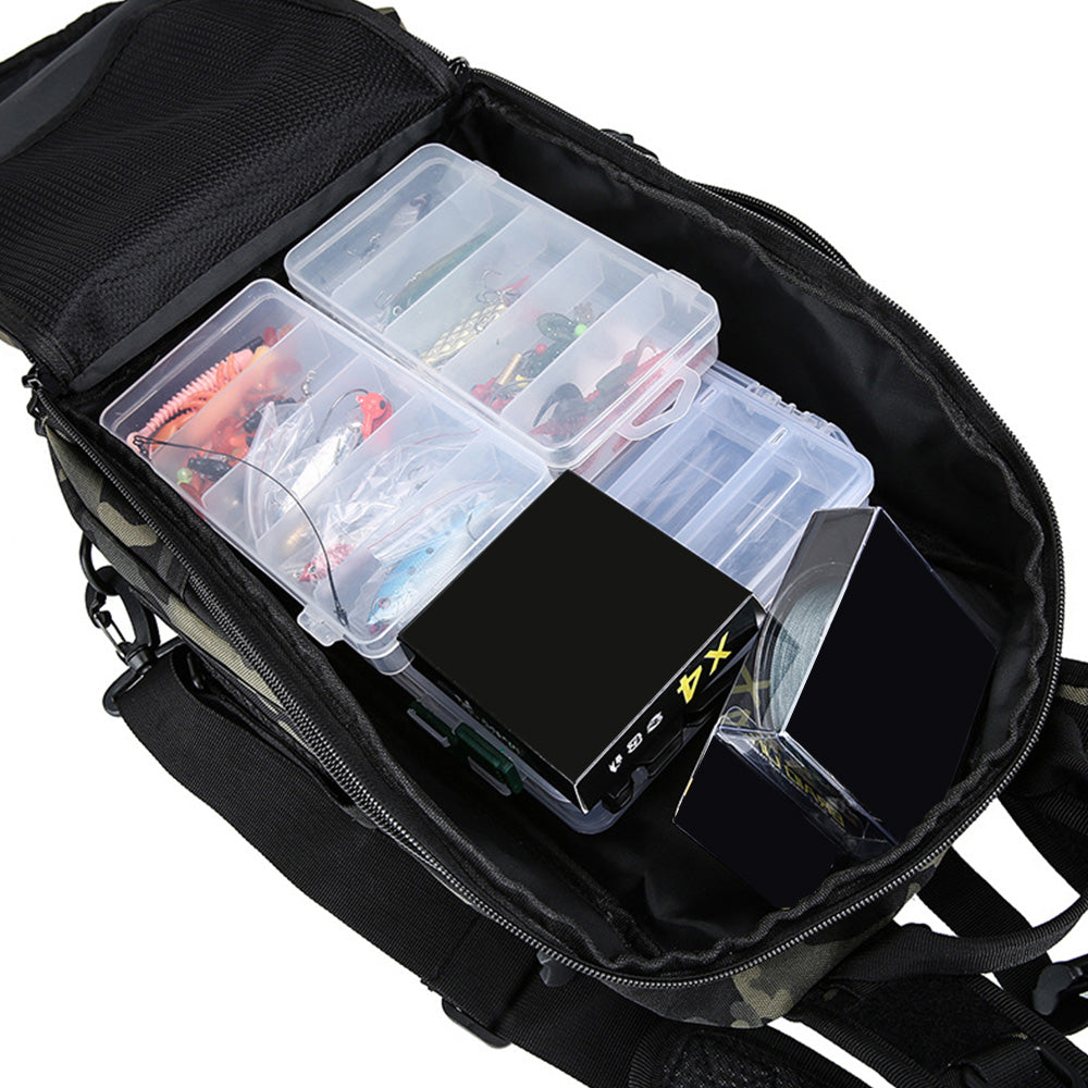 Fishing Tackle Backpack with Rod Holder Outdoor Shoulder Bag for Fishing Gear Storage Green