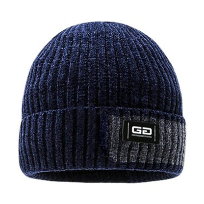 Knitted Hat Winter Warm Beanie Cap for Outdoor Sports Activities  Navy