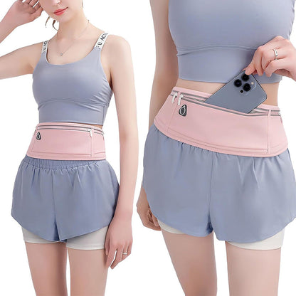 Running Belt Waist Pack Ultra Light Water Resistant Fitness Belt Waist Bag Pink