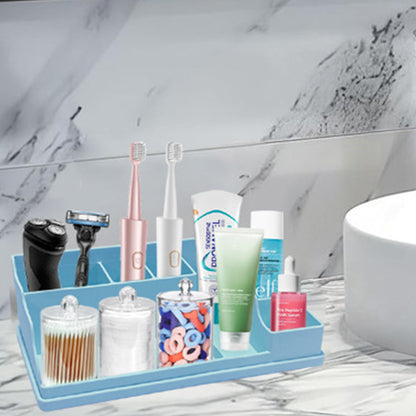 Silicone Toothbrush Holder Bathroom Organizer-Blue