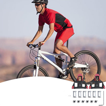 2X Replacement Locking Cycling Pedals Cleat for Road Cycle Red