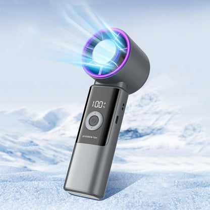 Semiconductor Cooling Handheld Fan 199 Speeds Portable Fan - Grey