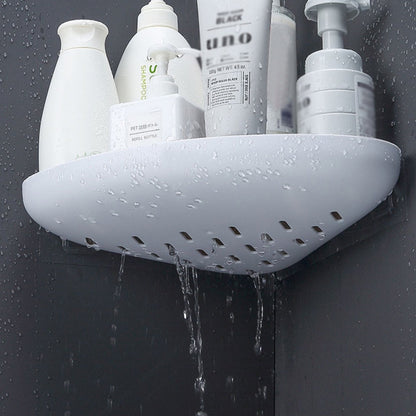 Punching Free Bathroom Corner Shower Shelf Corner Caddy Shower Storage Organizer Gray