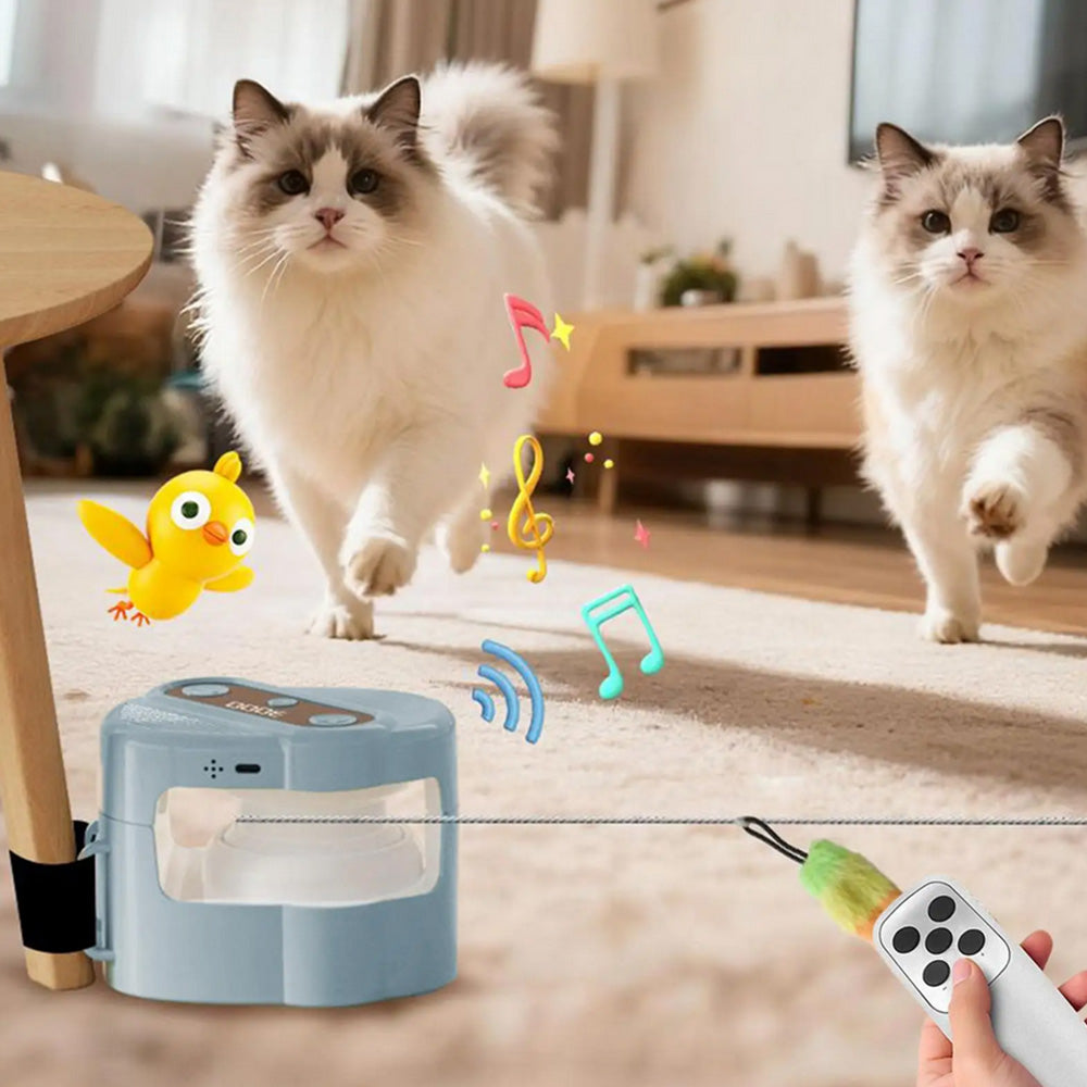 Interactive Cat Toy Automatic Moving And Enrichment Toy For Indoor Cats-Blue
