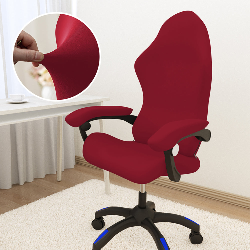 Stretchy Gaming Chair Cover Office Chair Swivel Chair Slipcover Red