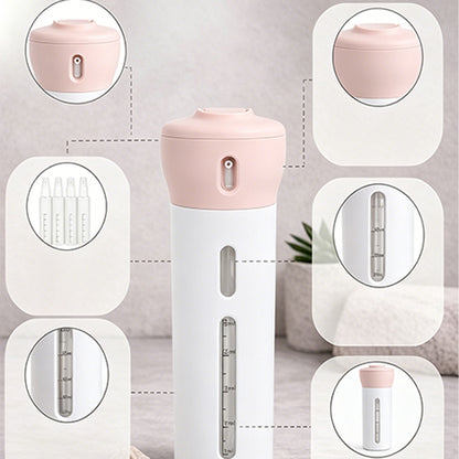 4-In-1 Travel Dispenser Bottle Set for Shampoo Lotion-Pink