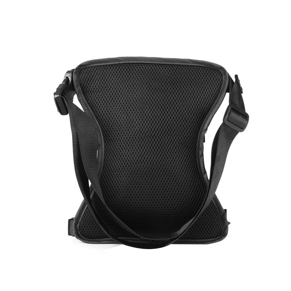 Men's Tactical Leg Bag Drop Legs Belt Pack Waist Bag for Travel Riding Hiking Black