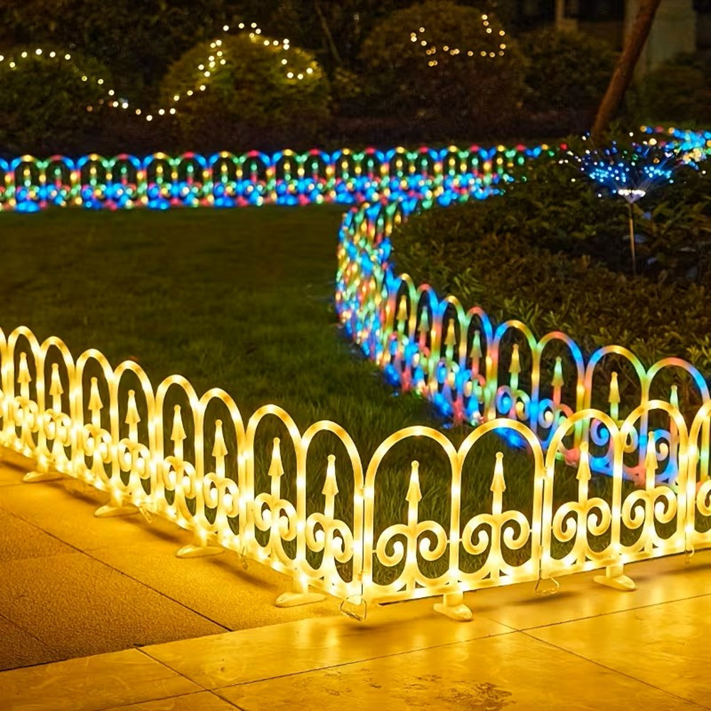 8 Pack European Arch Solar Light IP65 Solar Garden Fence Light - Colorful