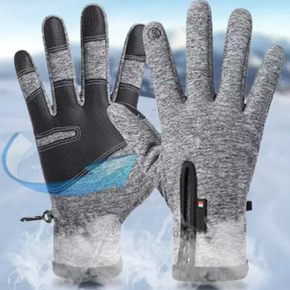 Winter Gloves Thermal Touch Screen Windproof Warm Outdoor Cold Weather-Grey