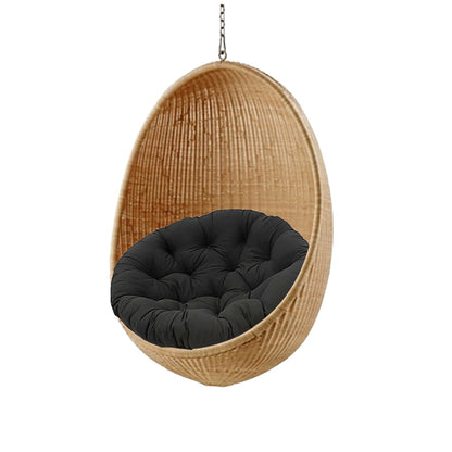 Round Chair Cushion Hanging Egg Chair Cushion Swing Chair Seat Pad Relax Cushion Black