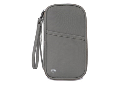 Travel Wallet and Family Passport Holder RFID Blocking Document Organizer-Grey
