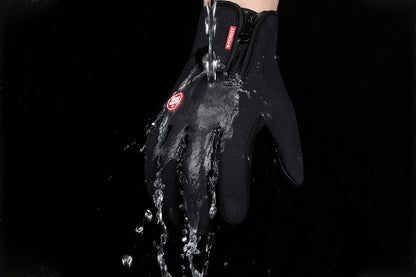 Winter Gloves Touch Screen Water Resistant Windproof Thermal for Cycling-Black