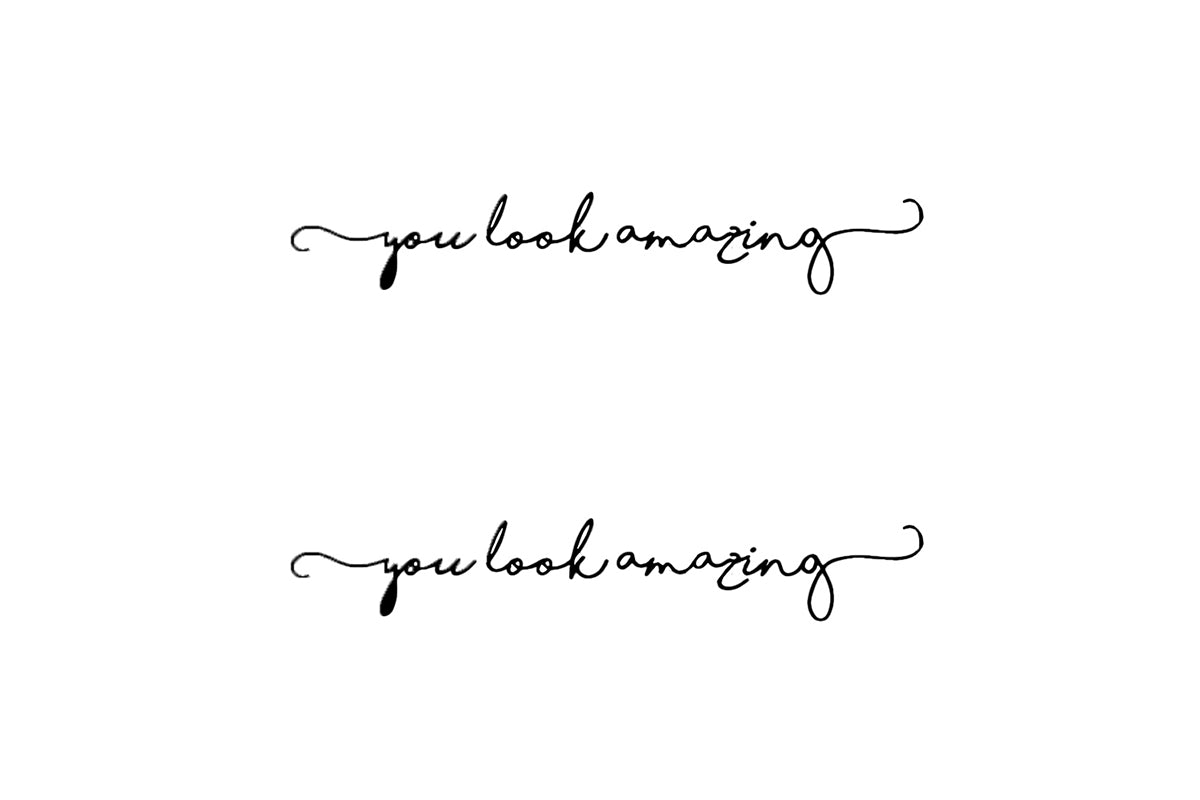 2Pcs You Look Amazing Mirror Decal Vinyl Decal Mirror Bathroom Wall Decals Decor-Black