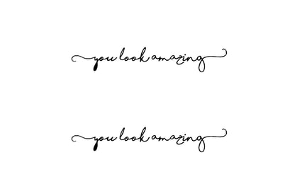 2Pcs You Look Amazing Mirror Decal Vinyl Decal Mirror Bathroom Wall Decals Decor-Black