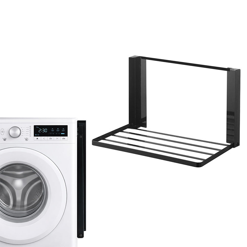 Foldable Storage Shelf for Washing Machine and Refrigerator-Black
