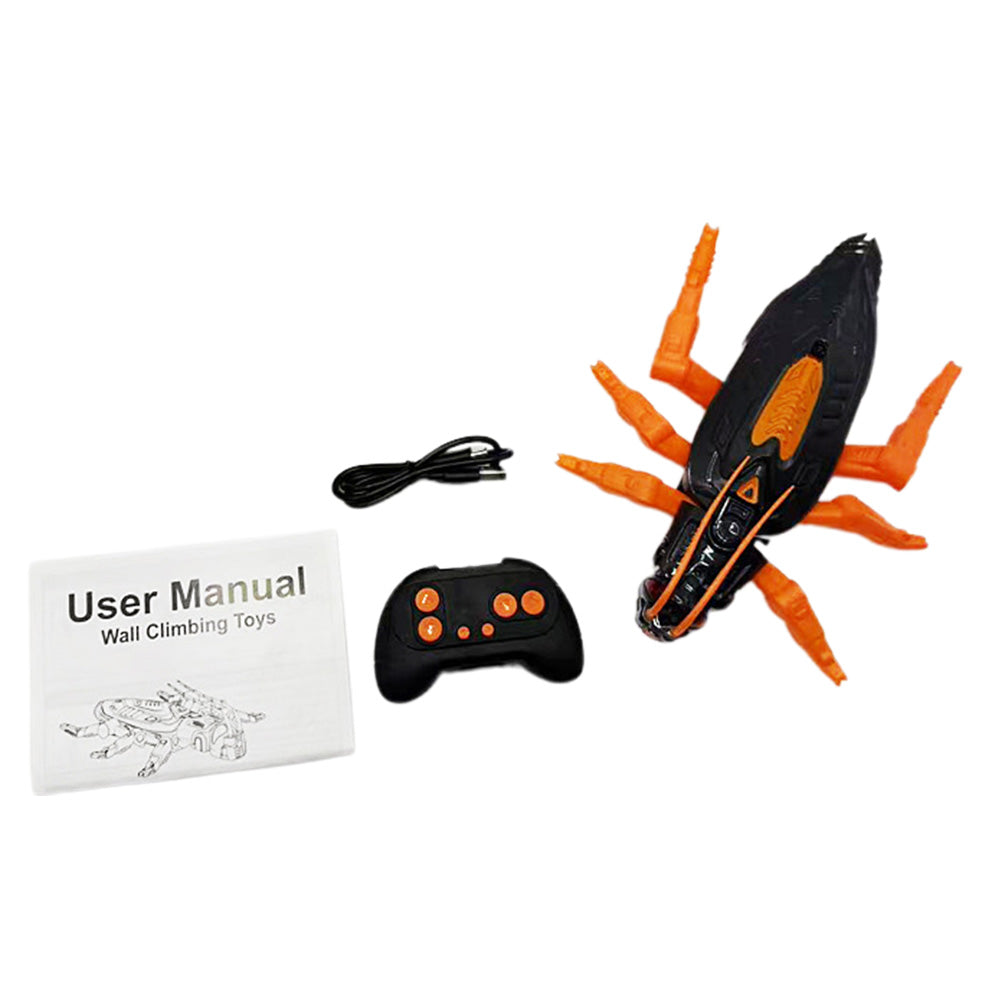 Rechargeable Wall Climbing Gecko RC Car Toy for Kids Orange