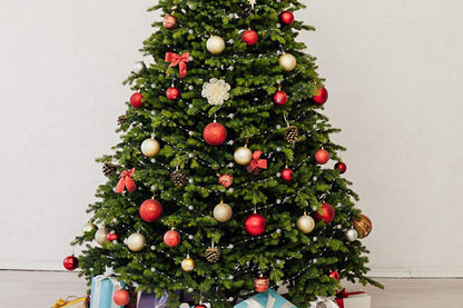 2Pcs DIY Decor Christmas Tree Artificial Pearls Chain Plastic Bead Roll String-Rose Gold